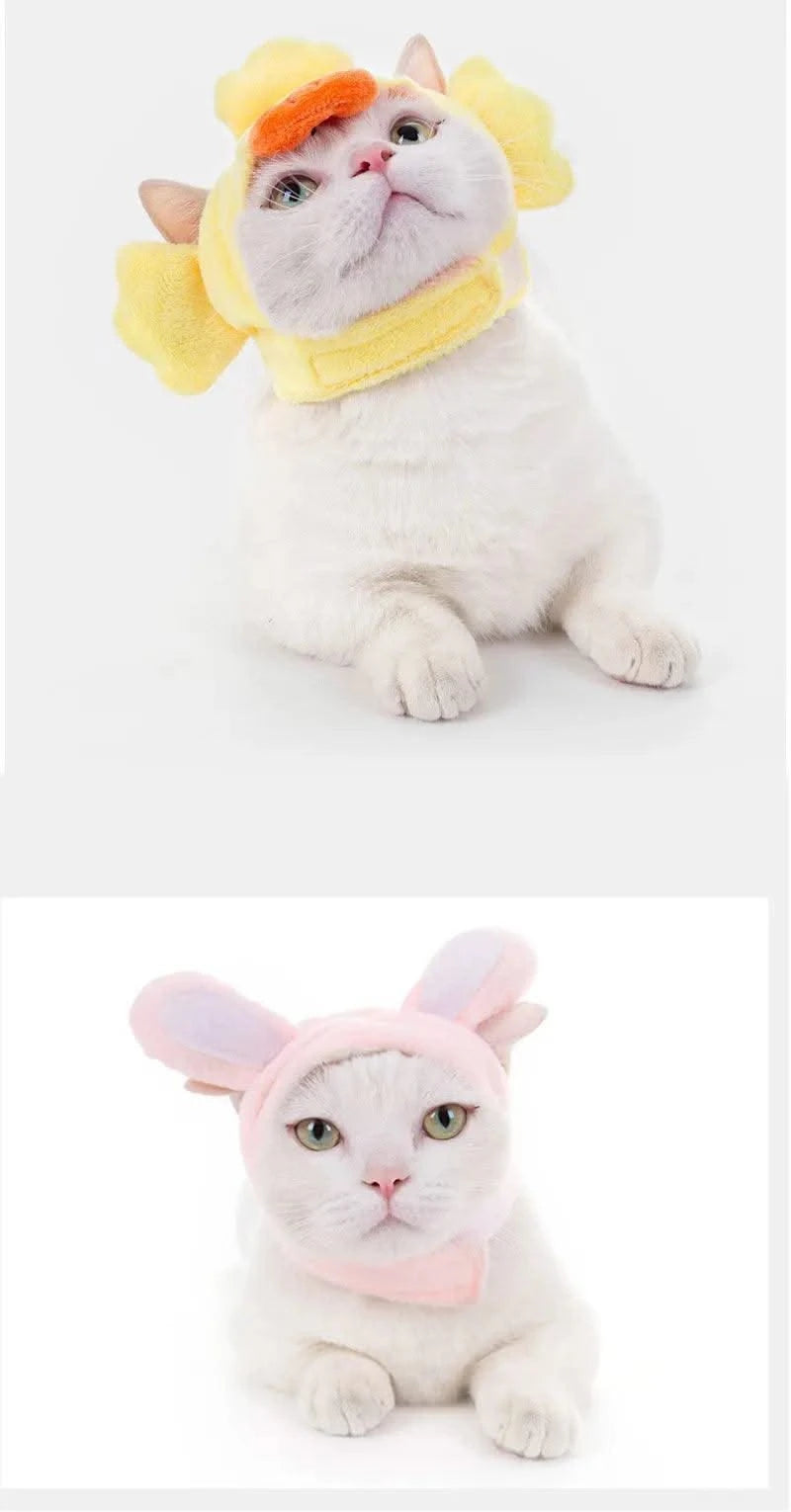 Animal Decorate Pet Cat Hat Multi Sizes Designer Soft Cotton Dogs Accessories Head Wear Adjustable Lovely Winter Kitten Caps