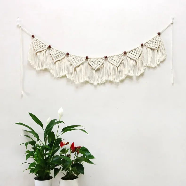 Wall Hanging Decoration Tassel Macrame Hand-Woven Tapestry Bohemian Boho Home Apartment Bedroom Livingroom Hotel Shop Mall Decor