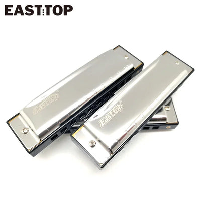 EASTTOP T10-3-3 set of 3 of Diatonic Harmonica 10 Hole 20 Tone Blues Diatonic Harmonica for Adults Beginners Professionals