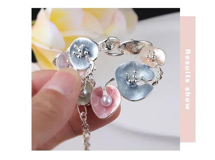 Meicem women silver plated pendant original design chain leaf necklace drop female luxury necklaces set for wedding