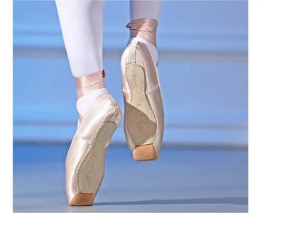 Women Ballet Dance Shoes Child and Adult Ballet Pointe Shoes Professional with Ribbons Shoes Woman Zapatos Mujer Sneakers Girls
