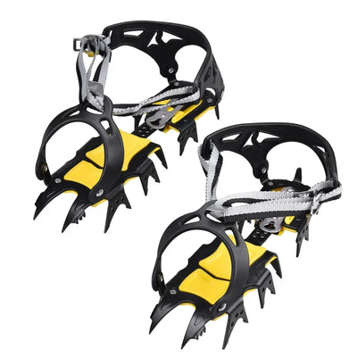 18-Teeth Climbing Anti Skid Crampons Adjustable Winter Walk Ice Claw Mountaineering Snowshoes Manganese Steel Outdoor Shoe Cover