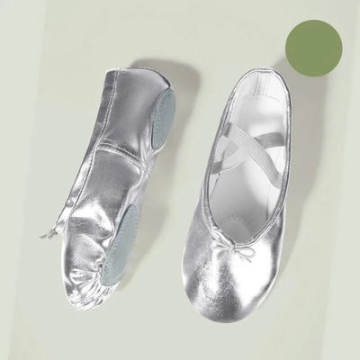 Girls Ballet Shoes Gold Silver Soft Sole Ballet Dance Slippers Children Practise Ballerina Shoes Woman Gymnastics