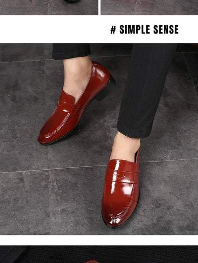 Handmade Leather Men Dress Shoes Fashion Party And Wedding Men'S Loafers Casual Shoes Men Driving Shoes