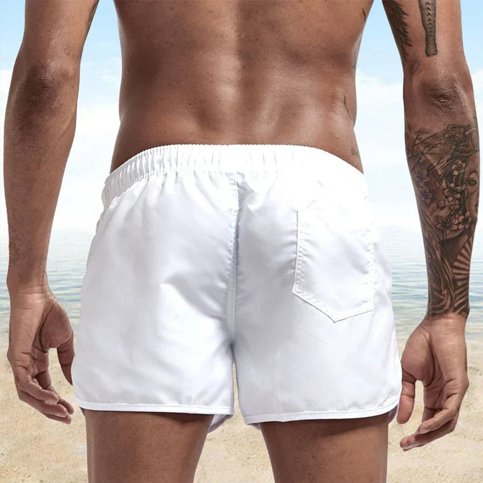 Summer Men's Swimwear Shorts Brand Beachwear Sexy Swim Trunks Men Swimsuit Low Waist Breathable Beach Wear Surf