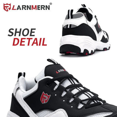 LARNMERN Men's Safety Shoes Steel Toe Work Shoe Anti-puncture Anti-smashing Construction Comfortable Lightweight Breathable Shoe
