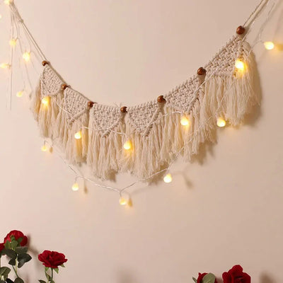 Wall Hanging Decoration Tassel Macrame Hand-Woven Tapestry Bohemian Boho Home Apartment Bedroom Livingroom Hotel Shop Mall Decor