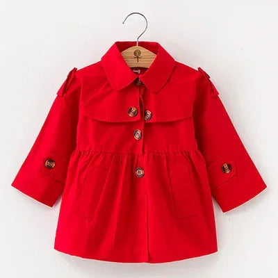 2021 Spring Autumn Girls Windbreaker Coat Jackets Baby Kids Flower Embroidery Hooded Outwear For Baby Kids Coats Jacket Clothing