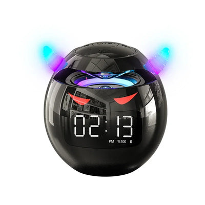 Bluetooth Speaker audio with LED Digital Alarm Clock Music Player Wireless Ball Shape Clock Speaker Mini  Speaker Alarm clock