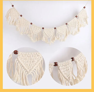 Wall Hanging Decoration Tassel Macrame Hand-Woven Tapestry Bohemian Boho Home Apartment Bedroom Livingroom Hotel Shop Mall Decor