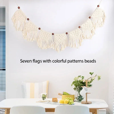 Wall Hanging Decoration Tassel Macrame Hand-Woven Tapestry Bohemian Boho Home Apartment Bedroom Livingroom Hotel Shop Mall Decor