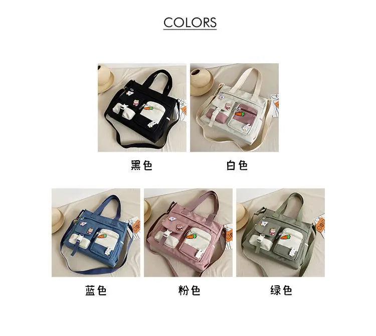 New designer school handbag messeng bag for youth teen girls tote shoulder large capacity nylon women crossbody satchels