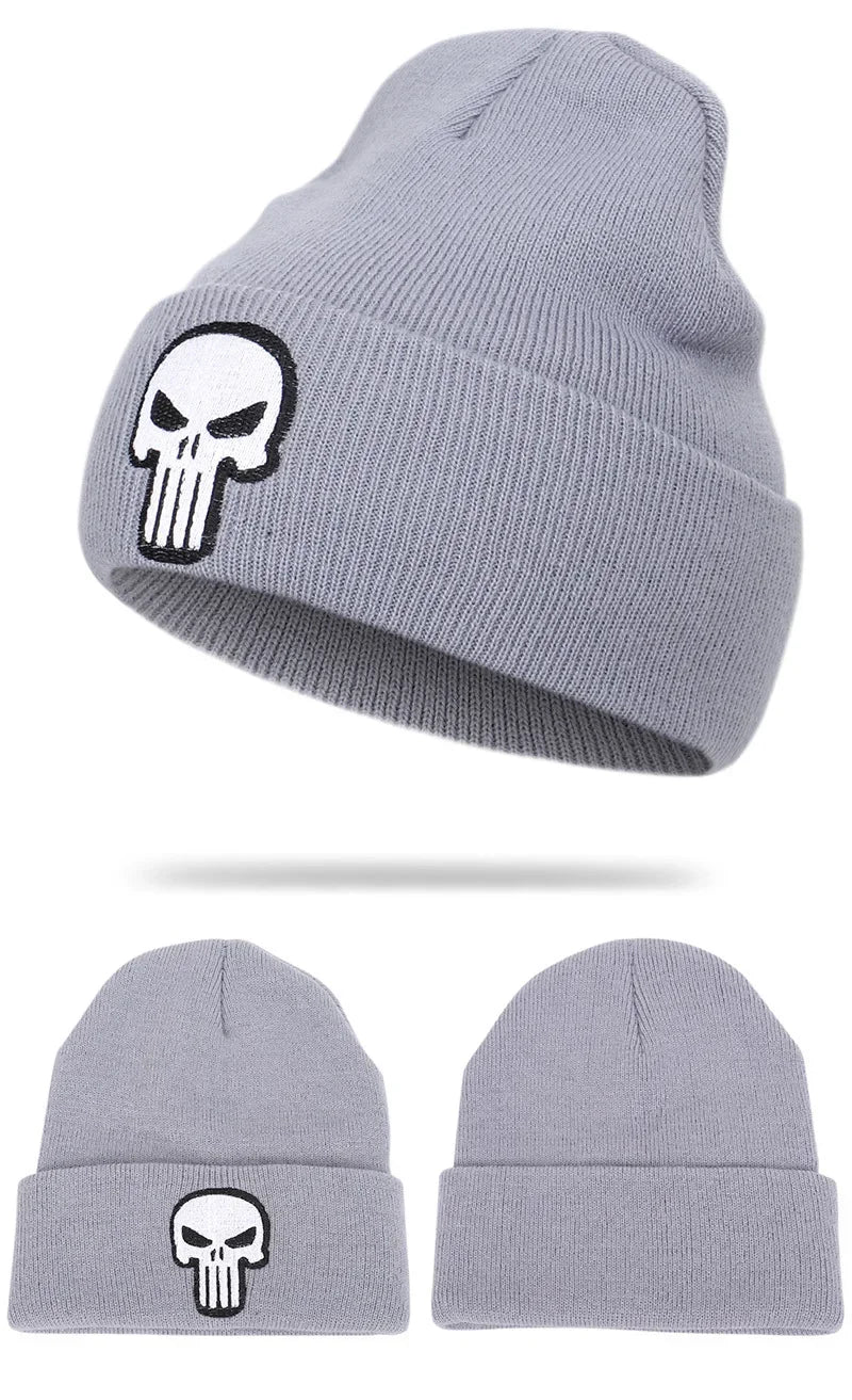 Beanies Hat Unisex Hat Keep warm Skull pattern Set head cap Winter hat Casual Beanies Hip-hop Knitted Winter Hat Ski Beanie Hat