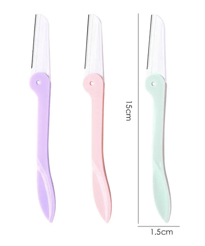 3Pcs/Set Women's Razors Makeup Facial Eyebrow Lip Razor Hair Remover Sharp Stainless Steel Cutting Knife Safety Razor
