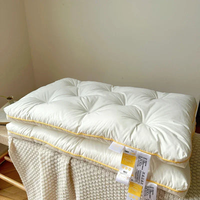 Ergonomic Lower Pillow SPA Neck Cervical Support Vertebra Pillow Silk Protein Filling 7-10cm/5-7cm Height Home Bed Neck Pillow