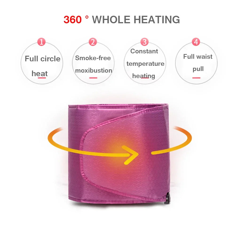 Far Infrared Heating Slimming Belt Waist Protection Warm Uterut Sauna Fat Burner Weight Loss for Women & Men EU US Plug