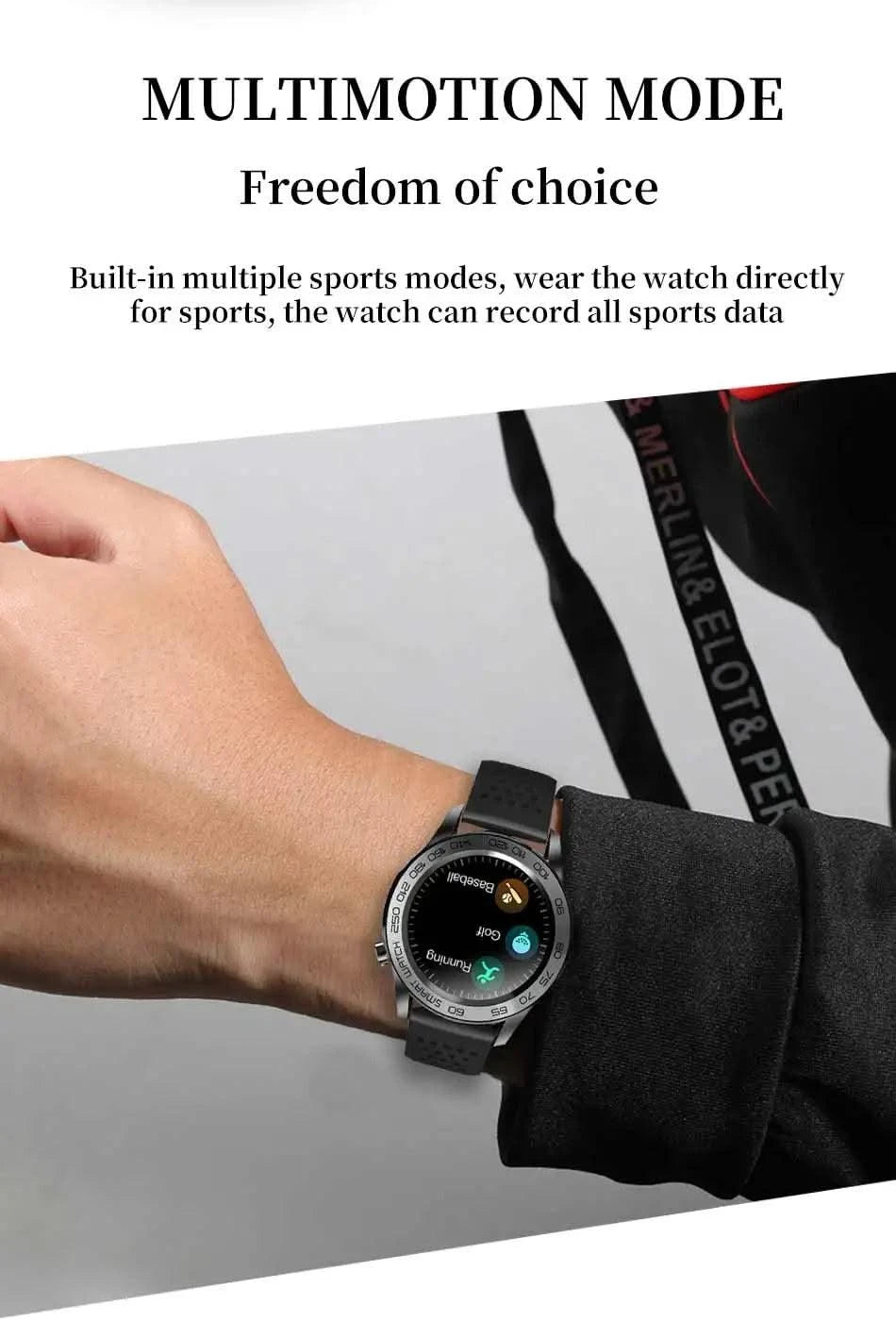 LIGE GPS Sport Track Recording Men Steel Band Smart Watch Body Temperature Activity Sport Fitness SmartWatches  Men Waterproof