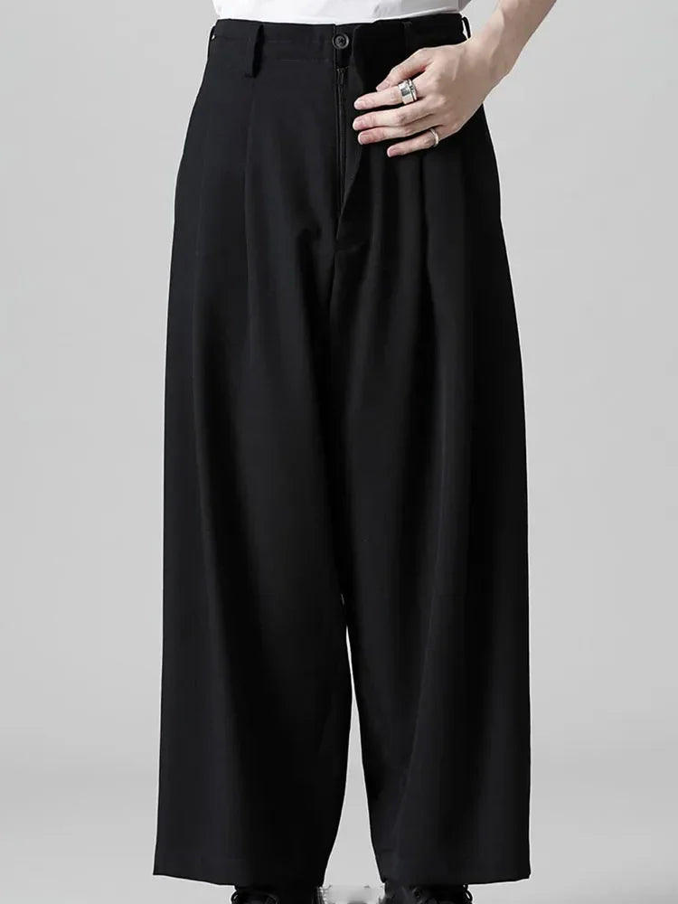 Men's Wide-Leg Pants Spring And Autumn New Yamamoto Style Fashion Trend Youth Leisure Loose Large Size Pants