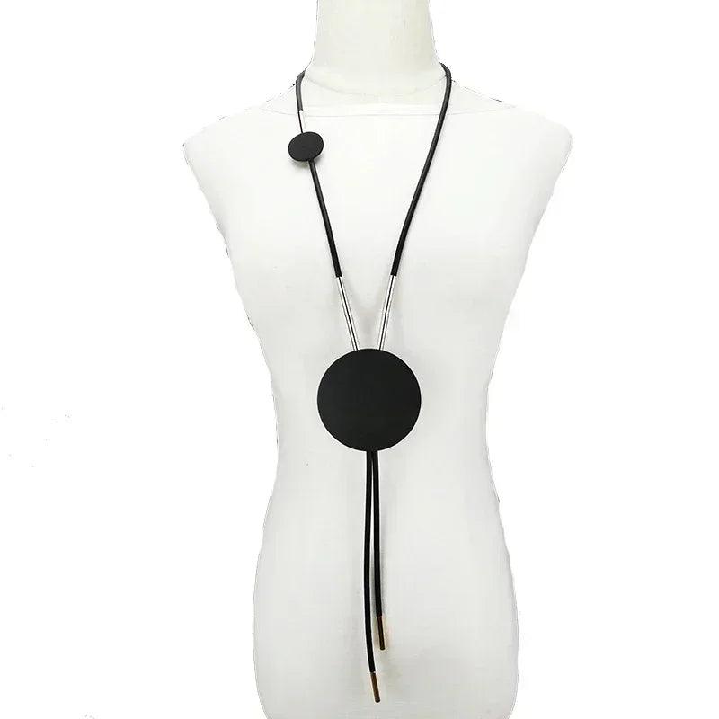 Ukebay new pendant necklace women handmade jewelry rubber necklaces long clothes chain statement accessories luxury