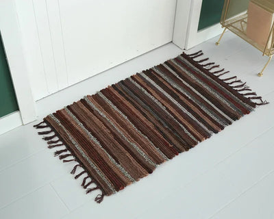 Cotton Cloth Retro Handmade Tassel Rug and Carpet for Home Living Room Tapestry Absorbent Floor Area Mat for Kitchen Boho Decor