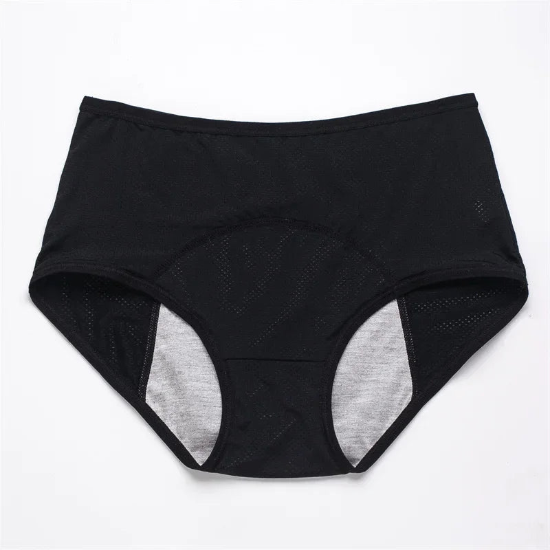 Menstrual Panties Women UnderwearPlus SizeLeak-proof ElasticHigh-waist  Physiological Mesh  Female Lingerie BikiniBriefs