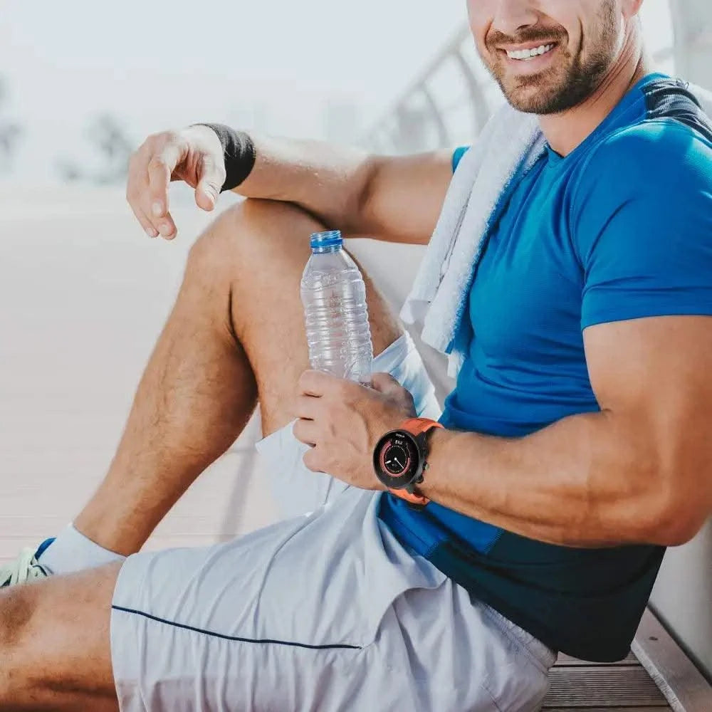 24mm Width Silicone Watch Strap for SUUNTO 9 Baro 24mm Bands Sport Silicone Watchband Replacement for SUUNTO 9 Smartwatches Band