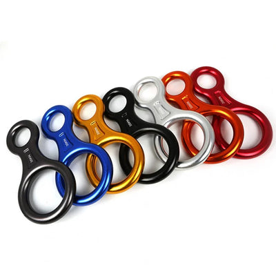 35KN Carabiner High Strength Wear-resistant Compact 8-shape 35KN Descender for Mountaineering