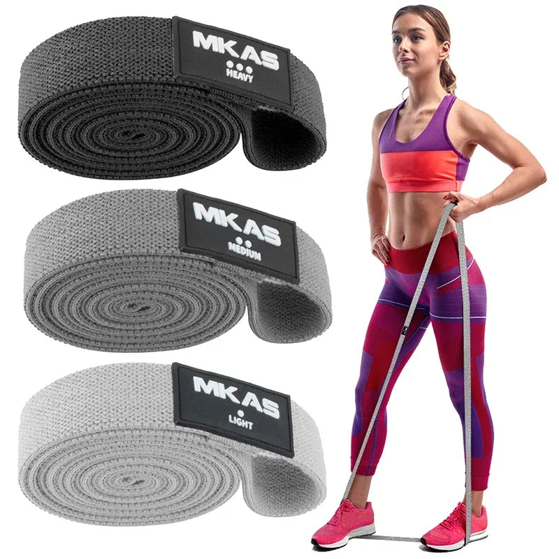 Fitness Resistance Bands Workout Hip Loop Elastic Exercise Band Gum Sport Yoga Strength  3-Piece Non-Slip For Leg Home Equipment