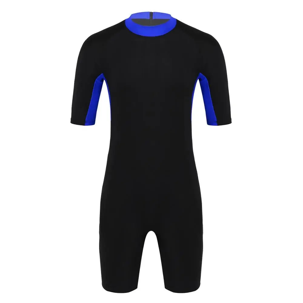 Swimwear Mens Leotard Swimsuit Shorty Wetsuit Diving Swimming Snorkeling Surfing Scuba Swim Bodysuit Jumpsuit Warm Swimwear