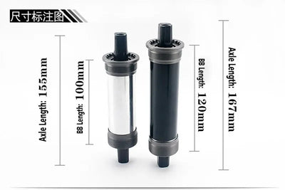 Snow Bicycle Bottom Bracket for Electric Bike, BB Parts, ISO Square, 80mm, 90mm, 100mm, 110mm, 120mm,BSA for E-Bike, Beach Bike