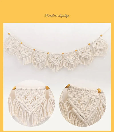 Wall Hanging Decoration Tassel Macrame Hand-Woven Tapestry Bohemian Boho Home Apartment Bedroom Livingroom Hotel Shop Mall Decor