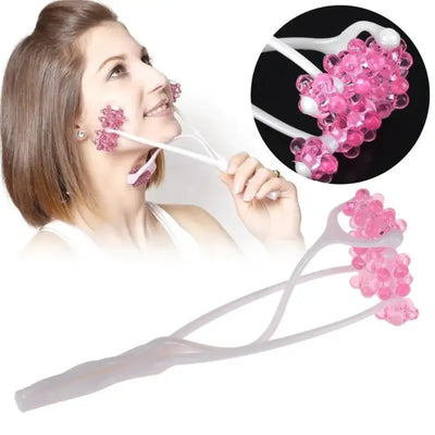 2 In 1 Face Lift Massage Roller Flower Shape Facial Massager Anti Wrinkle Face Slimmer Shaper Relaxation Skin Care Beauty Tool