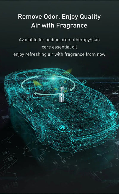 Baseus Car Diffuser Humidifier Auto Air Purifier Aromo Air Freshener with LED Light For Car Aroma Aromatherapy Diffuser