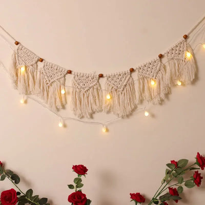 Wall Hanging Decoration Tassel Macrame Hand-Woven Tapestry Bohemian Boho Home Apartment Bedroom Livingroom Hotel Shop Mall Decor