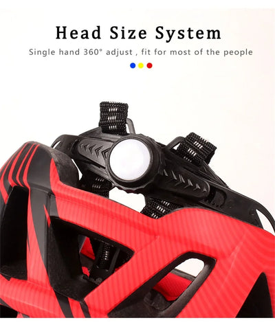 NEW Ultralight Bicycles Helmets Men Mountain Bike Helmet Integ-mold MTB Helmet With led Warning light Cycling Safely Cascos