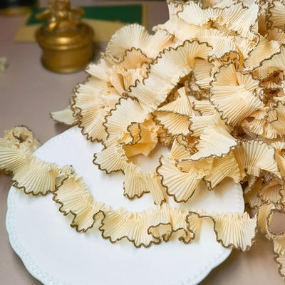 4M/lot 3cm Wine red/pink/Beige Chiffon Pleated Lace Dog Tooth Ruffle Lace Trimming for Dress Pet Cloth Home Decoration X1496