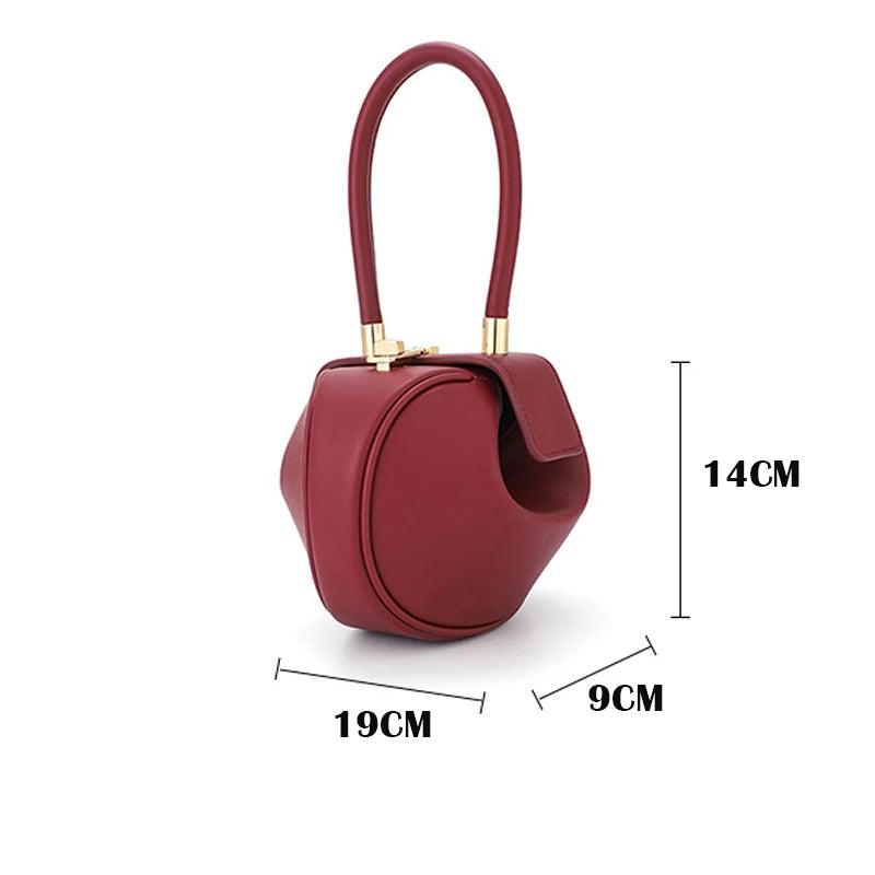 Bowling spherical women’s handbag luxury brand designer hobos bag fashion mini round shoulder bags pu leather female
