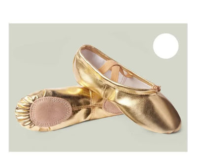 Girls Ballet Shoes Gold Silver Soft Sole Ballet Dance Slippers Children Practise Ballerina Shoes Woman Gymnastics