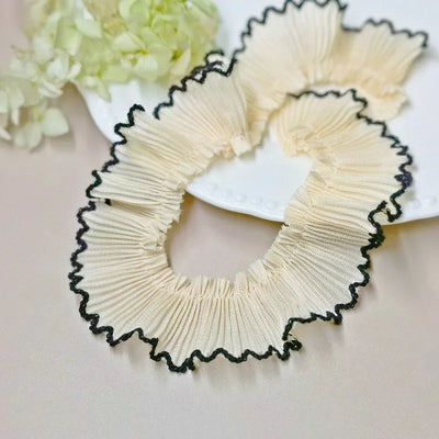 4M/lot 3cm Wine red/pink/Beige Chiffon Pleated Lace Dog Tooth Ruffle Lace Trimming for Dress Pet Cloth Home Decoration X1496