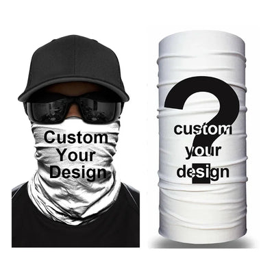 Customized Tube Scarf Seamless Bandana Masks Headband Cycling Caps Neck Gaiter Outdoors Neck Warmer Motorcycle Face Shield 50PCS