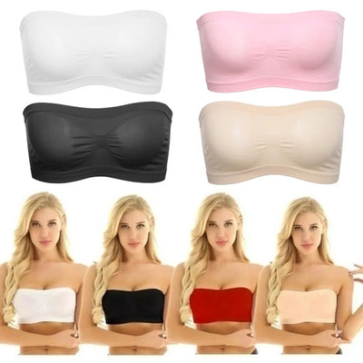Women Invisible Bra Strapless Mesh