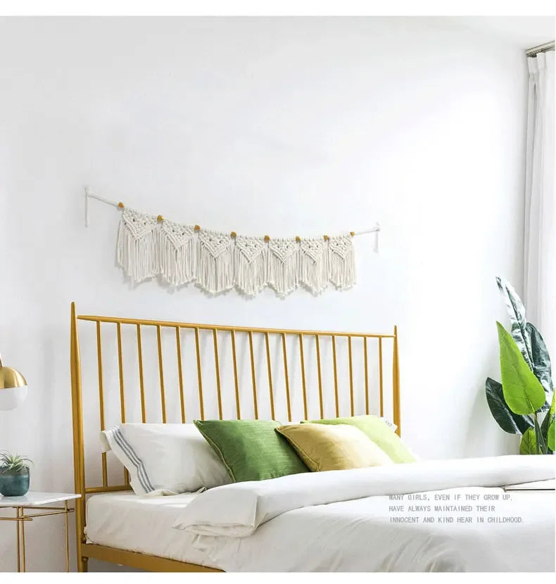 Wall Hanging Decoration Tassel Macrame Hand-Woven Tapestry Bohemian Boho Home Apartment Bedroom Livingroom Hotel Shop Mall Decor