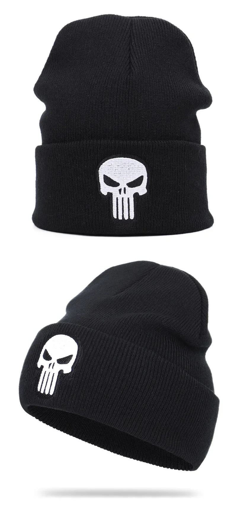 Beanies Hat Unisex Hat Keep warm Skull pattern Set head cap Winter hat Casual Beanies Hip-hop Knitted Winter Hat Ski Beanie Hat