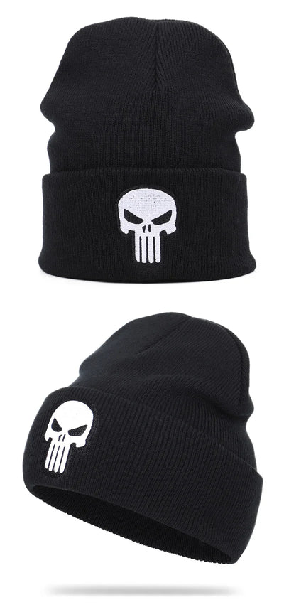 Beanies Hat Unisex Hat Keep warm Skull pattern Set head cap Winter hat Casual Beanies Hip-hop Knitted Winter Hat Ski Beanie Hat