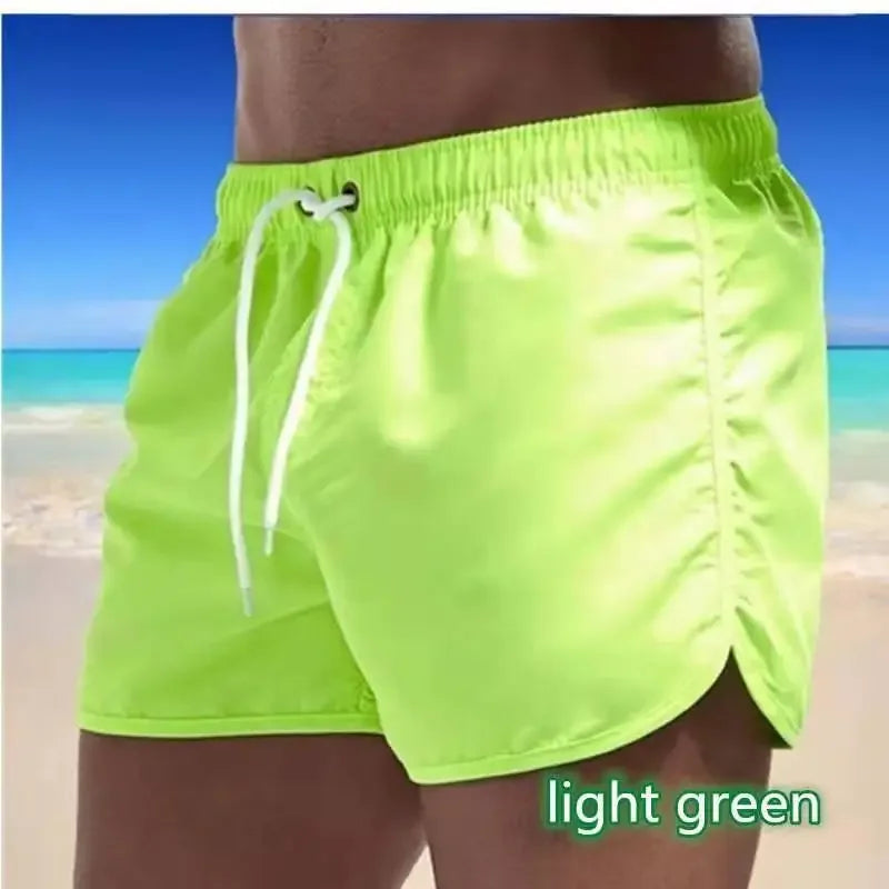Summer Men's Swimwear Shorts Brand Beachwear Sexy Swim Trunks Men Swimsuit Low Waist Breathable Beach Wear Surf