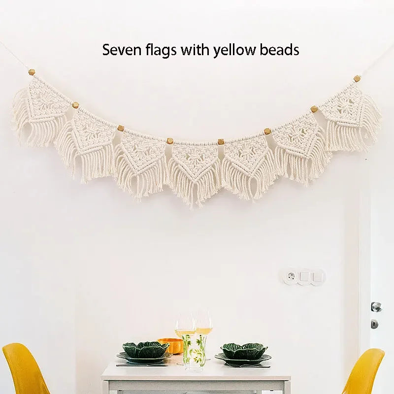 Wall Hanging Decoration Tassel Macrame Hand-Woven Tapestry Bohemian Boho Home Apartment Bedroom Livingroom Hotel Shop Mall Decor