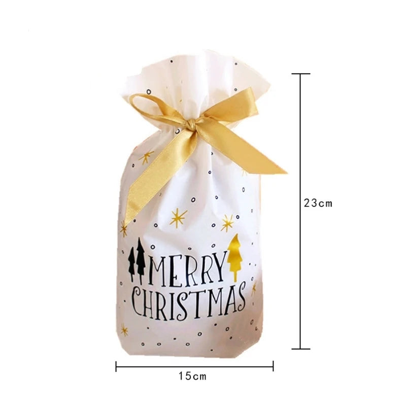 Christmas Gift Bag christmas candy bag Wedding  Party Drawstring Bag Christmas Decorations for Home New Year 2021 Presents