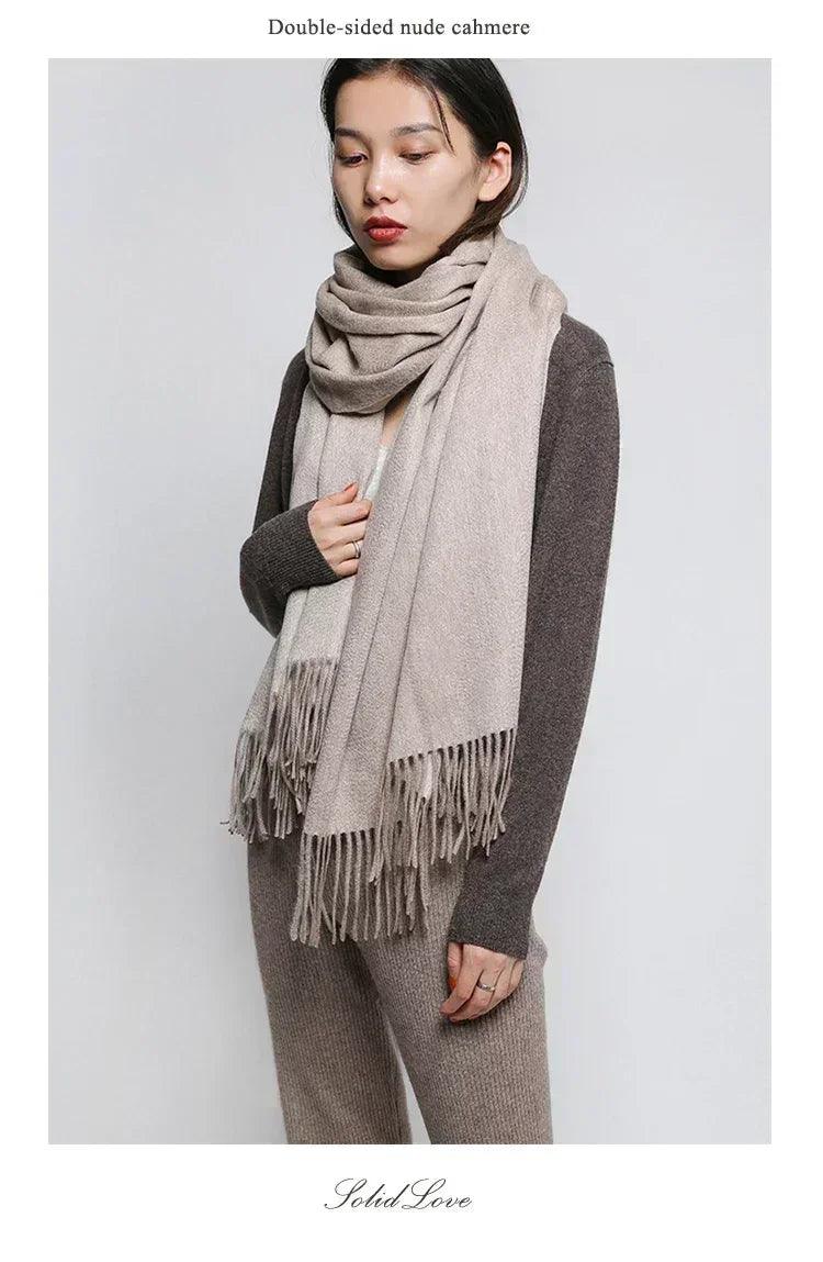 Soft cashmere big scarf for women shawl 200*70 cm real pashmina