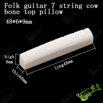 Acoustic guitar  and 4 5 6 7 12String Bass guitar nut slotted, upper and lower nuts slotted in various sizes Made of Bovine bone