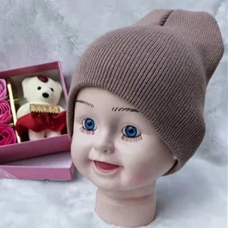 Solid Beanies Hat for Kids Baby Girls Boys Autumn Winter Caps Warm Soft Candy Knitted Bonnet Hats Skullies Toddler Children Cap